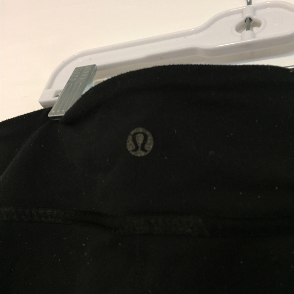 Wide-legged, Black Lululemon yoga pants